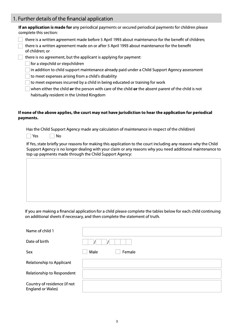 Form A1 Notice of [intention to proceed with] an application for a ...